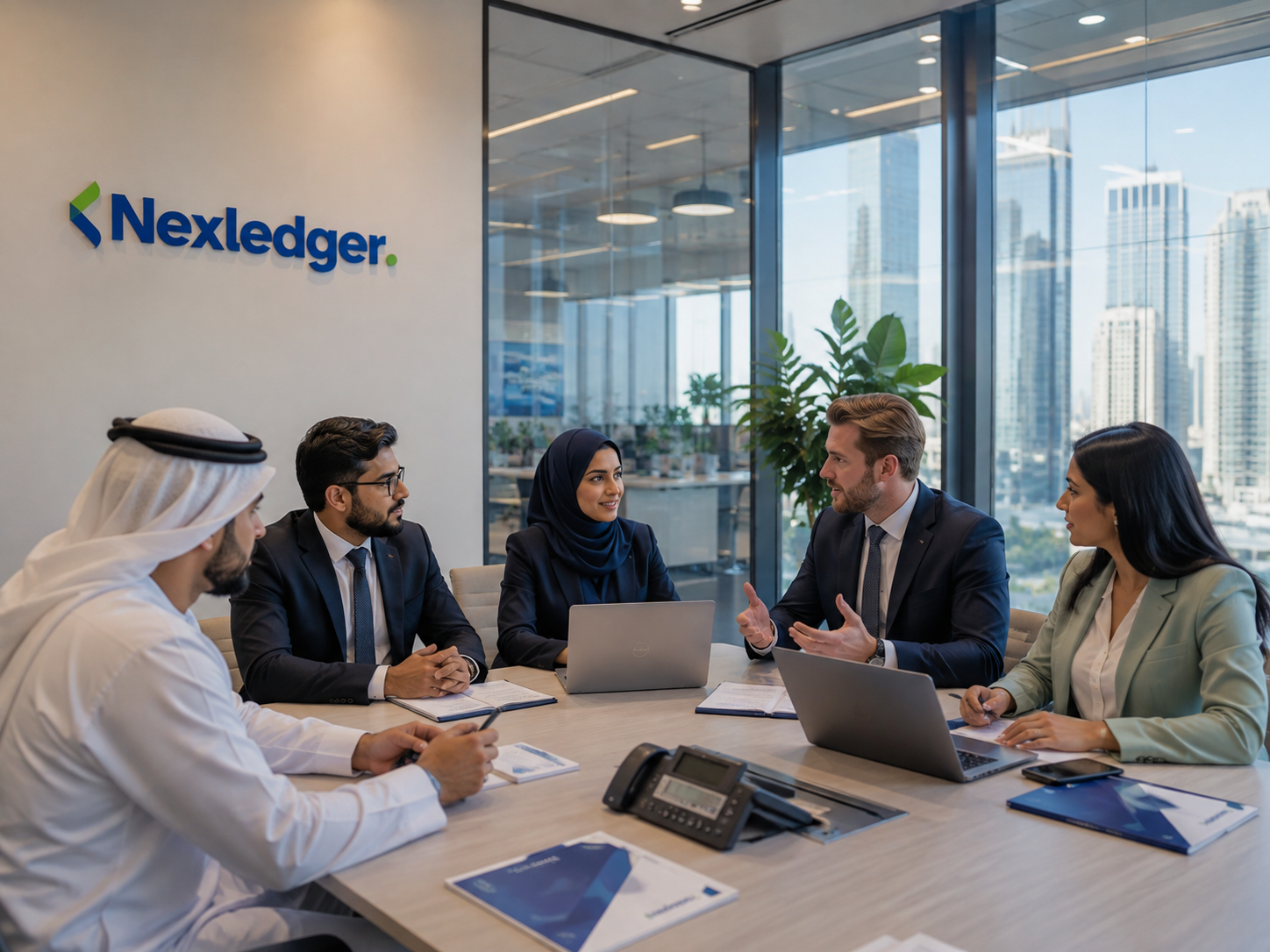 Nexledger team in Abu Dhabi office